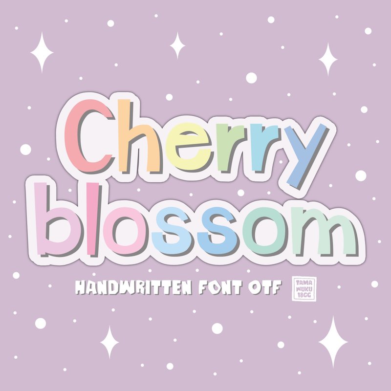 Cherry Blossom OTF - 字體設計 - 其他材質 
