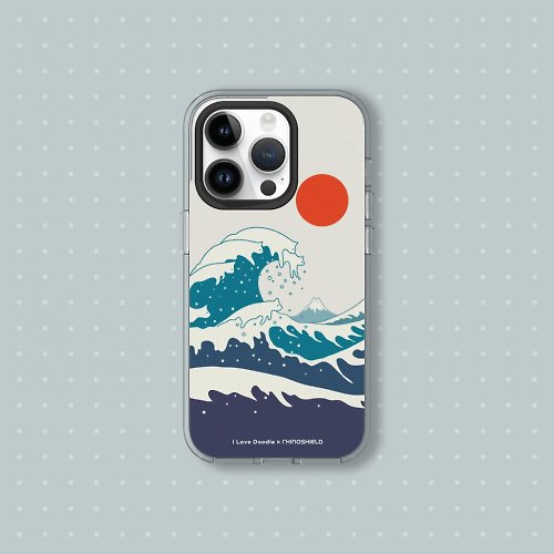 犀牛盾RHINOSHIELD Clear透明防摔手機殼∣ilovedoodle/貓咪海浪 for iPhone