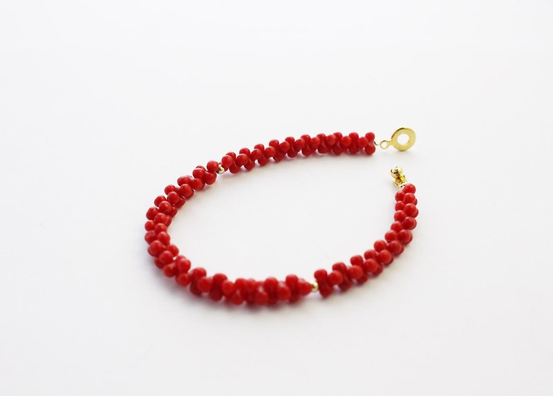 108 perles blurred / 8 word red coral bracelet 6mm - Bracelets - Gemstone Red