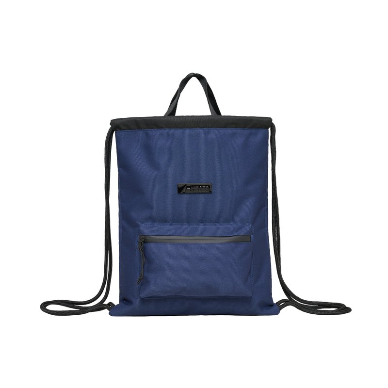 【HK Design | Athleisure Style】02-DRAWSTRING BAG Navy - Drawstring Bags - Polyester Blue