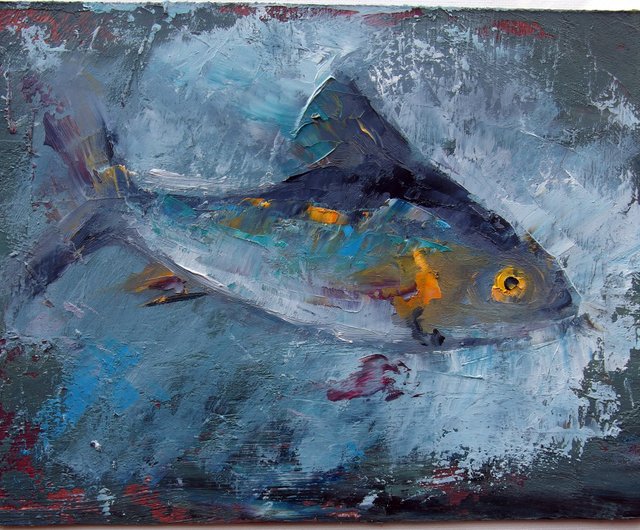 魚の水彩画 金色フレーム 魚の水彩画 金色フレーム XLOYP] 魚 絵画