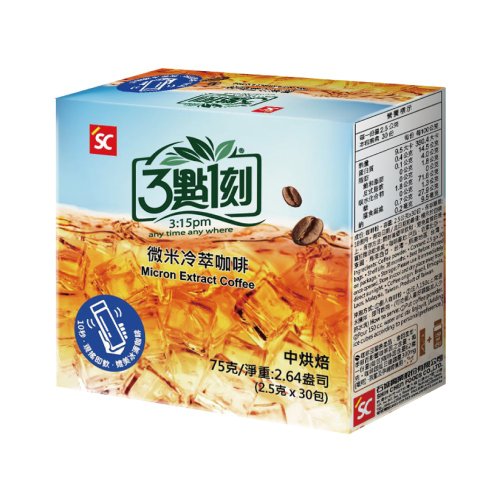 3 點1刻 【3點1刻】微米冷萃咖啡 中烘焙(2.5gx30包/盒)