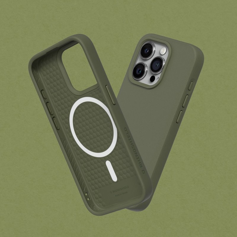 SolidSuit (MagSafe compatible) super magnetic phone case/seaweed green for iPhone series - เคส/ซองมือถือ - พลาสติก สีเขียว