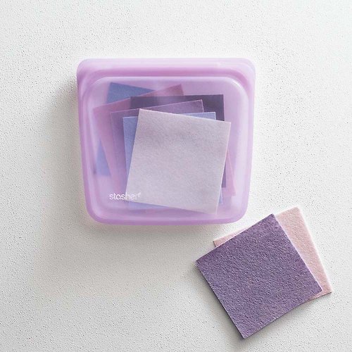 Stasher 環保密封袋 【現貨出清】美國 Stasher 方形矽膠密封袋-紫色