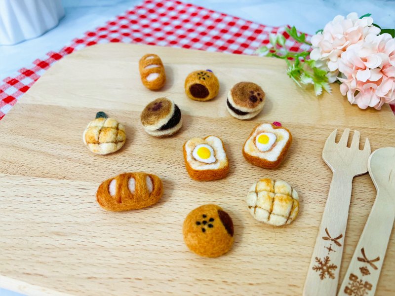 Mini Dessert Series Wool Felt Hair Clips/Magnets - เครื่องประดับผม - ขนแกะ 