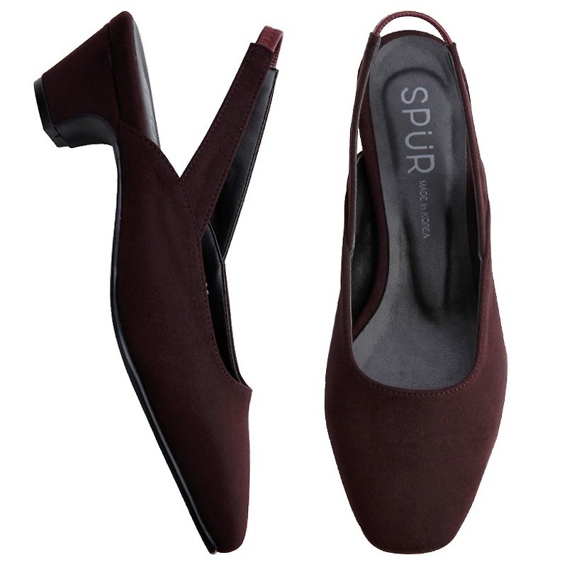 PRE-ORDER FW 2016 – SPUR SNUG SLING BACK FLATS JF9047 WINE - Women's Casual Shoes - Other Materials 