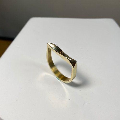 Right & Joy Design Studio 【Variety】D型黃銅造型戒指 -1
