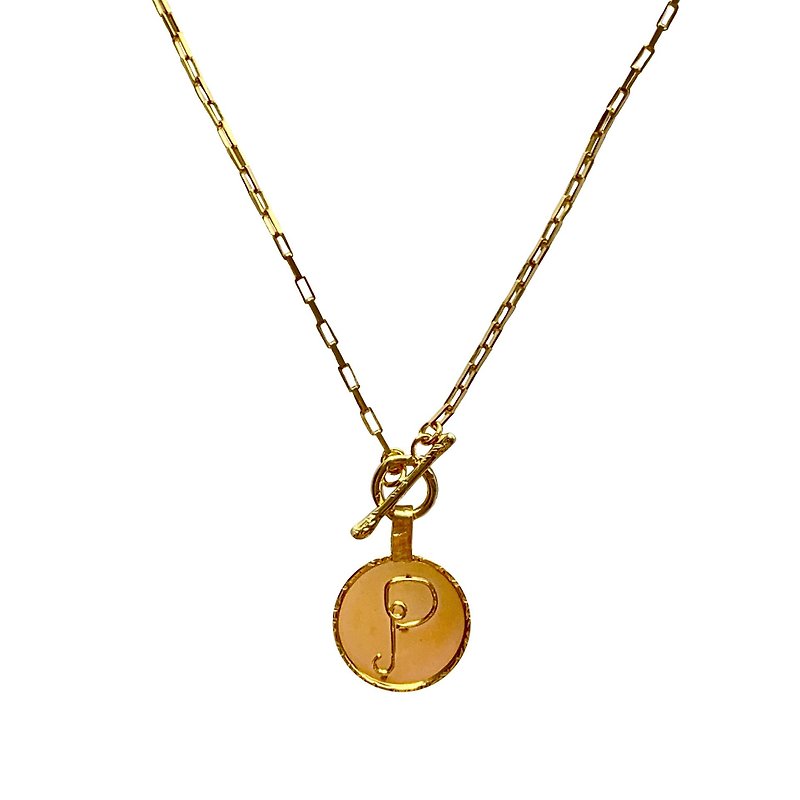Golden Initial Necklace - Necklaces - Sterling Silver 