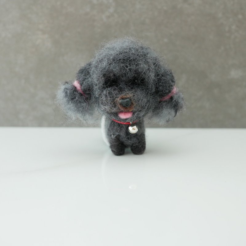 Customized pet wool felt black VIP Beanie Dog series customization - ตุ๊กตา - ขนแกะ สีดำ