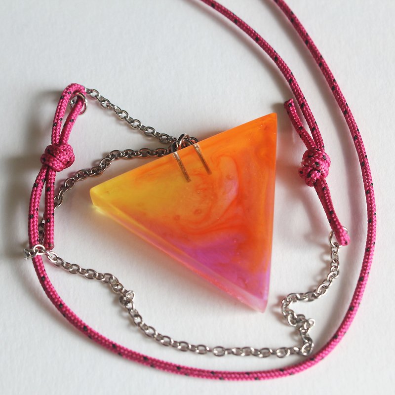 Resin Necklace / Solaris - Necklaces - Plastic 