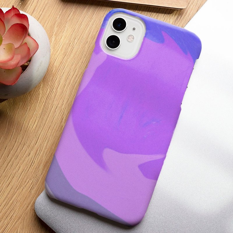 Customized iPhone Matte Case 14 13 Pro Retro Vintage Liquid 3 6 blue purple gray - Phone Cases - Plastic Multicolor