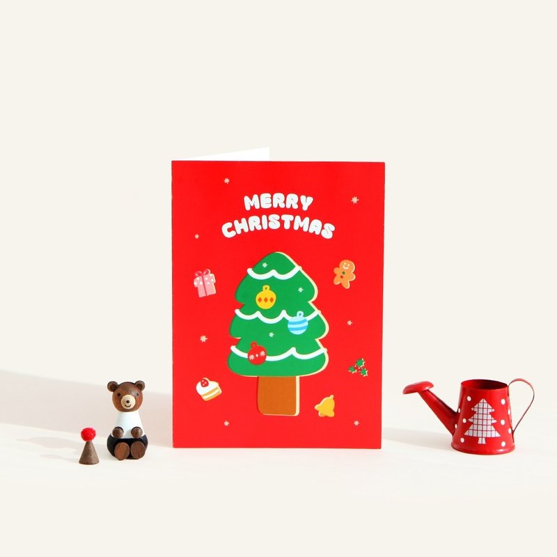 哈囉‧珍系列 耶誕賀卡 07.Tree - 卡片/明信片 - 紙 