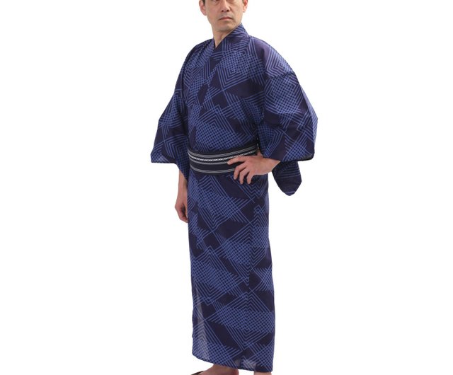 日本和服男綿浴衣腰封2 件套組3L size z31-02 yukata - 設計館