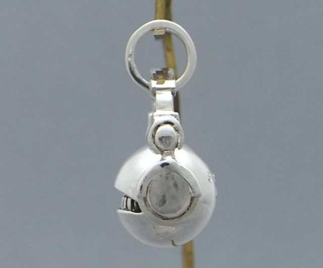 head phone anti smile ball pendant S (s_m-P.47) 微笑銀垂饰颈链项链