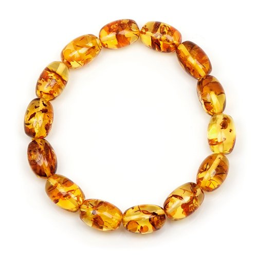 正佳珠寶 Gemsrich Jewelry 【正佳珠寶】琥珀花珀 頂級金透花珀 12.5g 福祿棗珠 花珀手珠