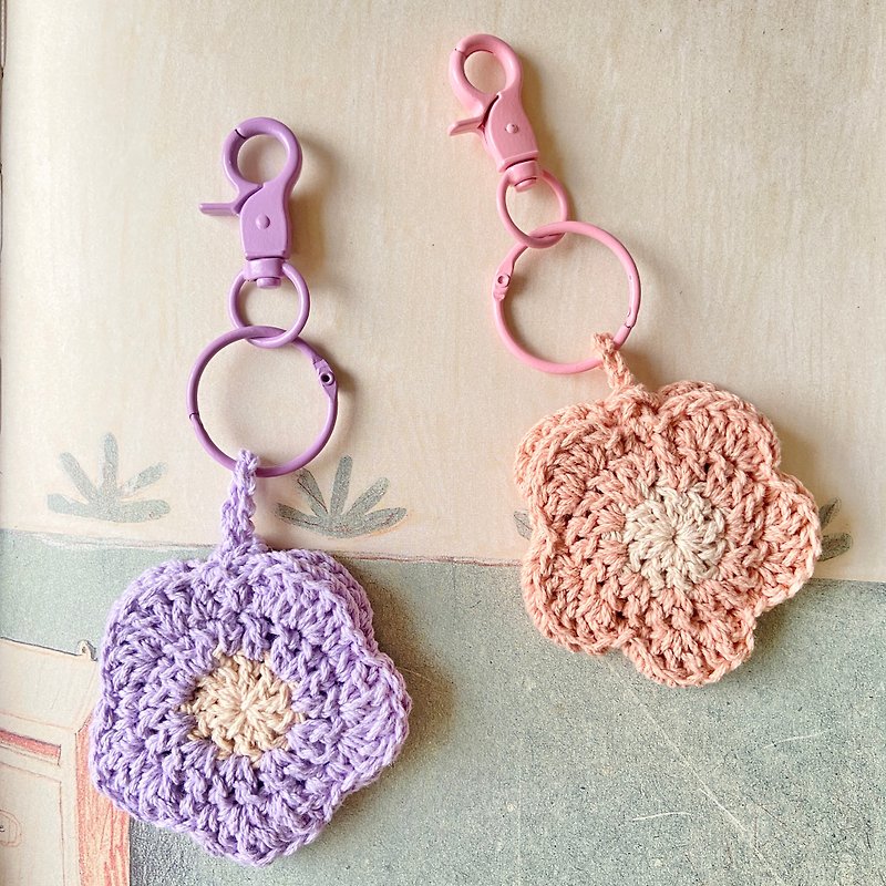 [Crochet] Korean style small flower magnetic buckle bag/beginners can/Taipei - Knitting / Felted Wool / Cloth - Cotton & Hemp 