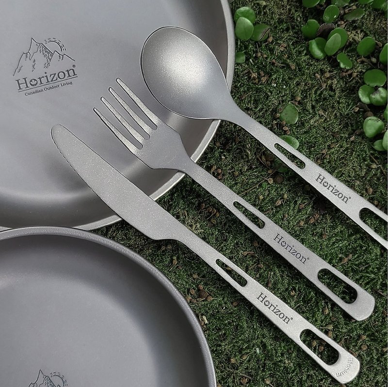 【Horizon Skyline】Pure Titanium Outdoor Camping Knives, Forks and Spoons - Camping Gear & Picnic Sets - Other Metals 