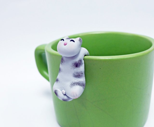 Tabby Cat Tea Bag Holder B Cute Cat Tea Pot Teabag Holder Sipping