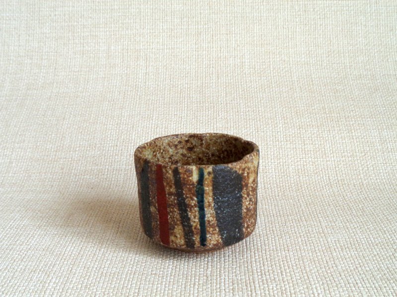 ぐい呑み  とくさ紋c - 酒杯/酒器 - 陶 卡其色