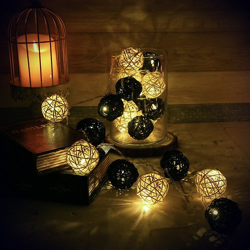 iINDOORS英倫家居 創意燈飾 籐球燈串 電池款 黑暗武士 長度2M LED氣氛燈 聖誕節