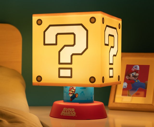 Bloc de questions Super Mario Bros. avec lampe Mario 