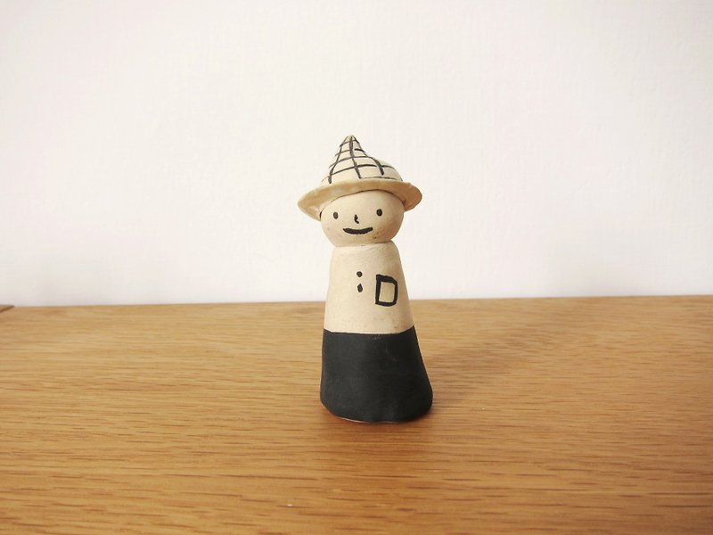 Little figure pot even - Items for Display - Pottery Black