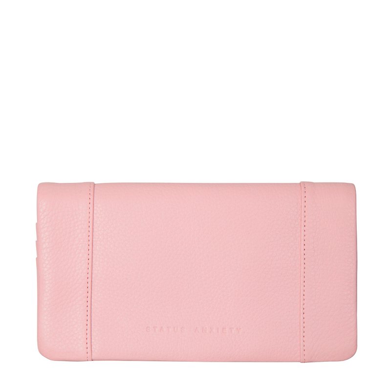 SOME TYPE OF LOVE Long Clip _Mint Pink / Light Pink - Clutch Bags - Genuine Leather Pink