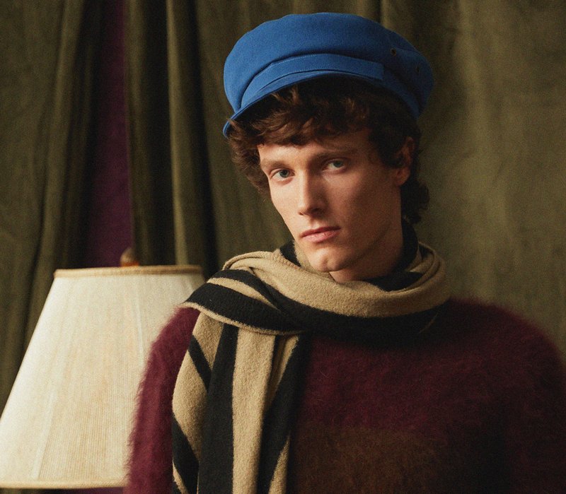 【限定】コットン シンプルスタイル / フラットトップ ショートブリム キャップ - 帽子 - コットン・麻 ブルー