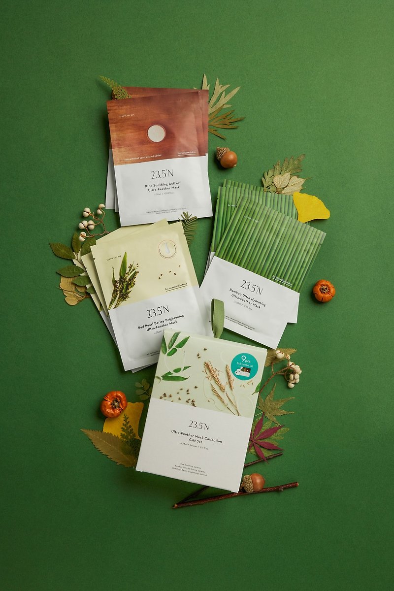 (Exclusively in Hong Kong) Limited edition Osmanthus Bamboo, Rice Essence, Red Job's Tears Feather Oxygen Facial Mask gift box with 9 pieces - ที่มาส์กหน้า - วัสดุอื่นๆ 