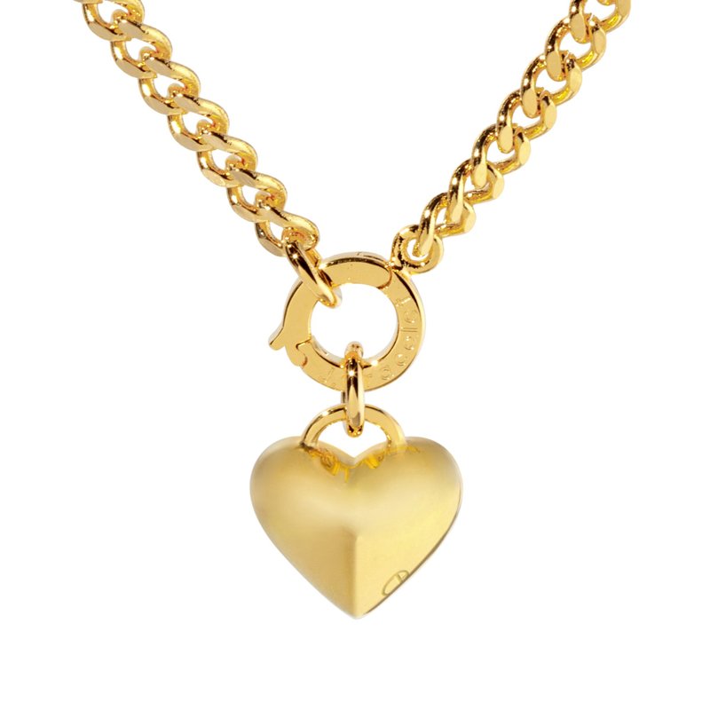 Metal Heart Necklace - สร้อยคอ - โลหะ สีเงิน