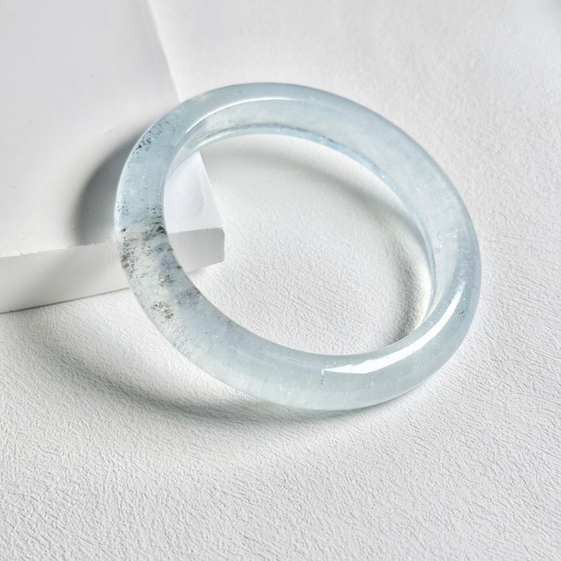 黑雲母海藍寶平安鐲 56.8MM - 手鍊/手環 - 水晶 藍色
