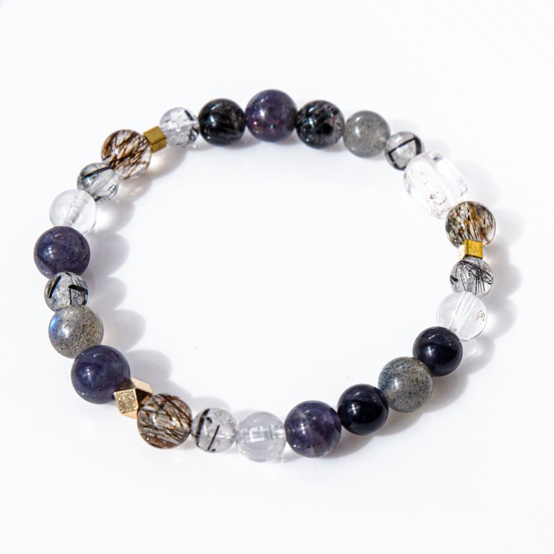 Starlight Shadow-City Series Crystal Bracelet - สร้อยข้อมือ - คริสตัล สีดำ