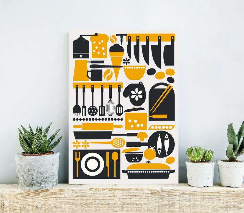 Art Decor for Kitchen and Dining Room Poster, Dish Wall Print - 海報/掛畫/掛布 - 紙 