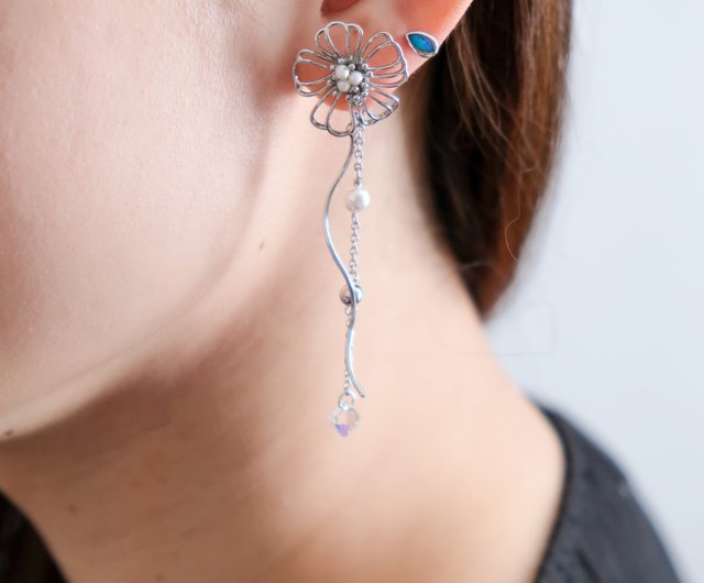 テクスチャーカットピアス 純チタン ピアス ラブラドライド ポスト ラウンドカット 4mm 両