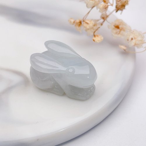瓔珞珠寶盒 e.l.jewelry box 【錢兔似錦】冰糯種翡翠兔子吊飾 | 天然緬甸玉翡翠a貨 | 送禮