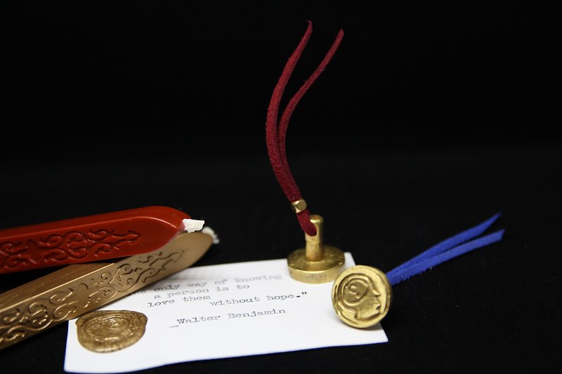 Thinker | Handmade Sealing Wax Seal [A set of 2] | Wax Seal Gift Box - ตราปั๊ม/สแตมป์/หมึก - ทองแดงทองเหลือง 