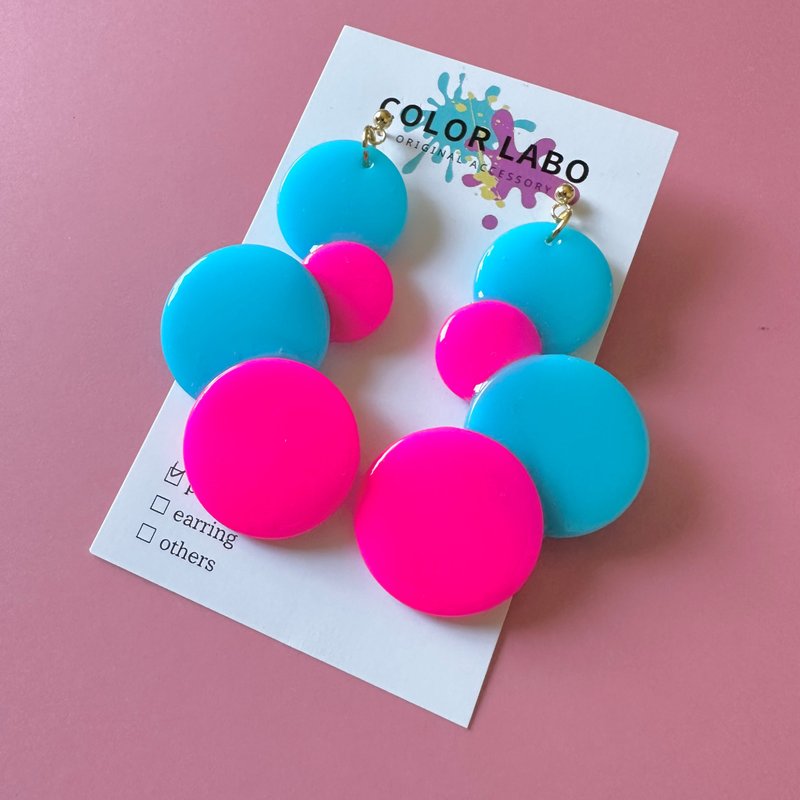 manmaru - Earrings & Clip-ons - Resin Multicolor