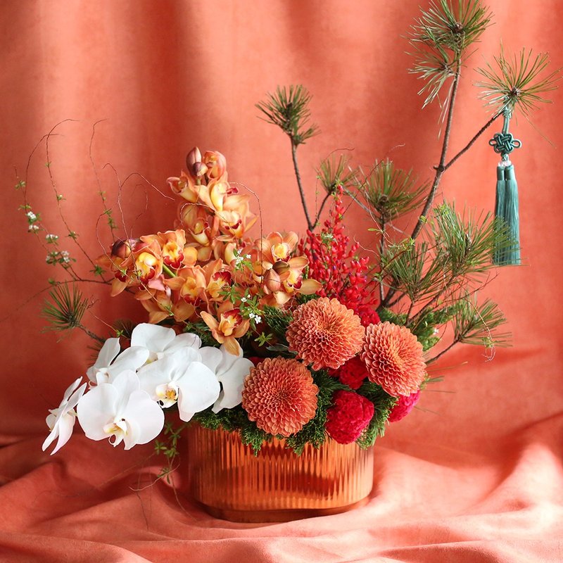 【Hecai】Spring Festival Potted Flowers - Dried Flowers & Bouquets - Plants & Flowers Red