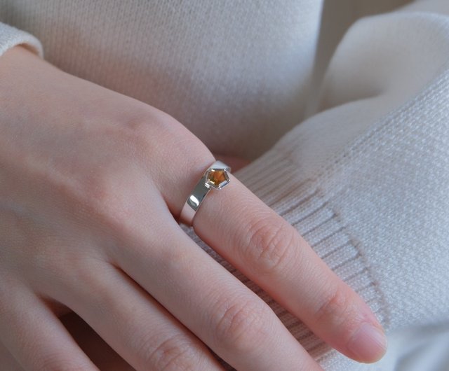 シトリン リング シトリン 指輪 キラキラ | Momi Accessory