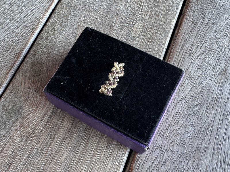 20260102 Miyuki Bead Woven Ring - Necklaces - Semi-Precious Stones Khaki