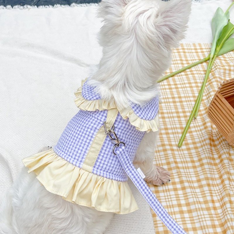 其他材質 寵物衣服 多色 - Sweetie Gingham 貓狗用寵物馬具