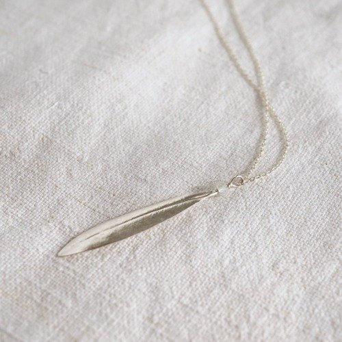 Olive leaf necklace [P072SV(ST)] - 設計館ateliersimo 項鍊- Pinkoi