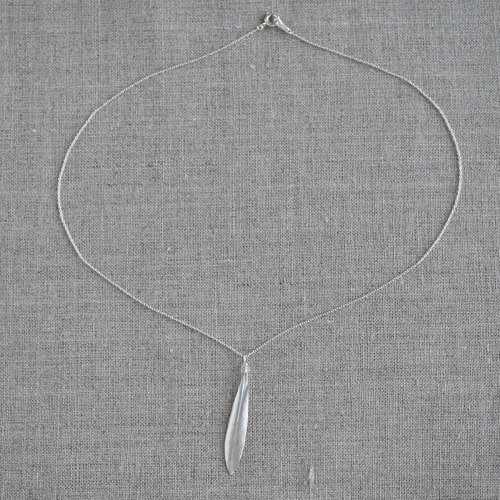 Olive leaf necklace [P072SV(ST)] - 設計館ateliersimo 項鍊- Pinkoi