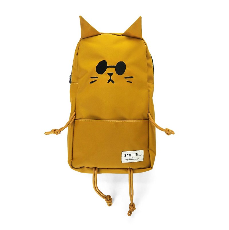 CAT Yellow Buddy - Unisex Shoulder Bag - Messenger Bags & Sling Bags - Other Man-Made Fibers Yellow