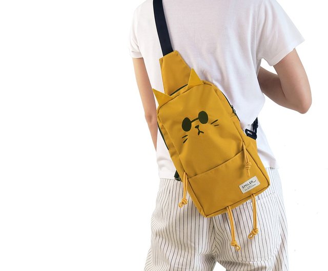 CAT Buddy Bag - イエロー】男女兼用ボディバッグ - ショップ