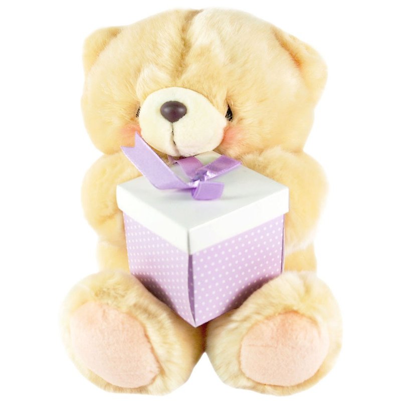 8 inches/pink dot gift plush bear [Hallmark-ForeverFriends Birthday Series] - Stuffed Dolls & Figurines - Other Materials Brown