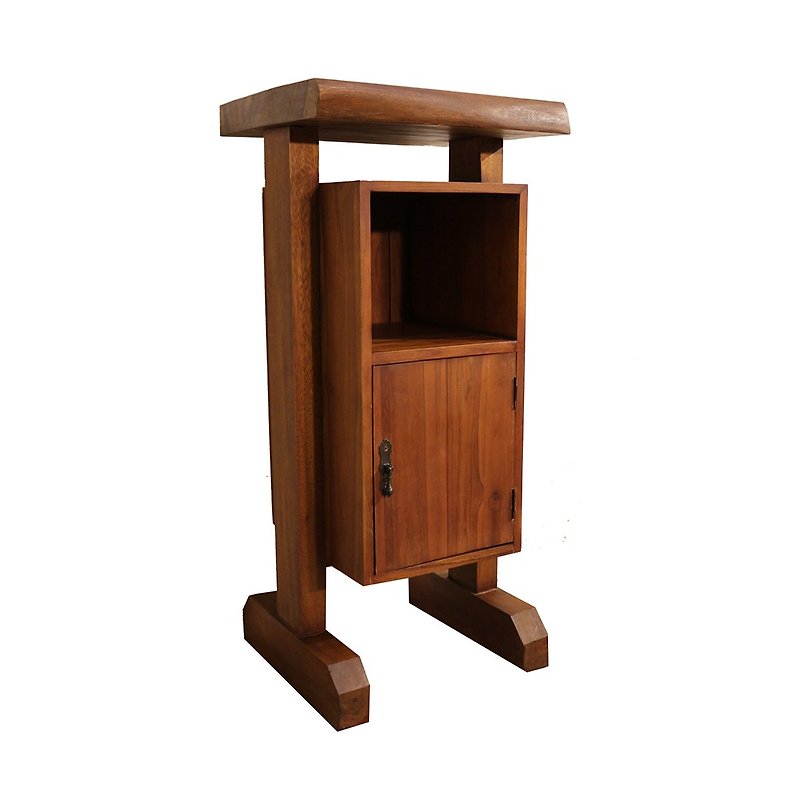 【Jidi city teak furniture】SNJ002 log single door cabinet - เฟอร์นิเจอร์อื่น ๆ - ไม้ สีนำ้ตาล