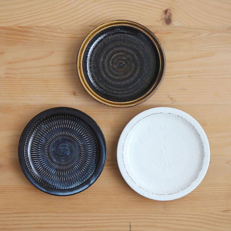 Koishiwarayaki Koishiwarayaki Maruwa Kiln 5 Dish 5 Dish Dish Dish Dessert Dish - Plates & Trays - Pottery Black