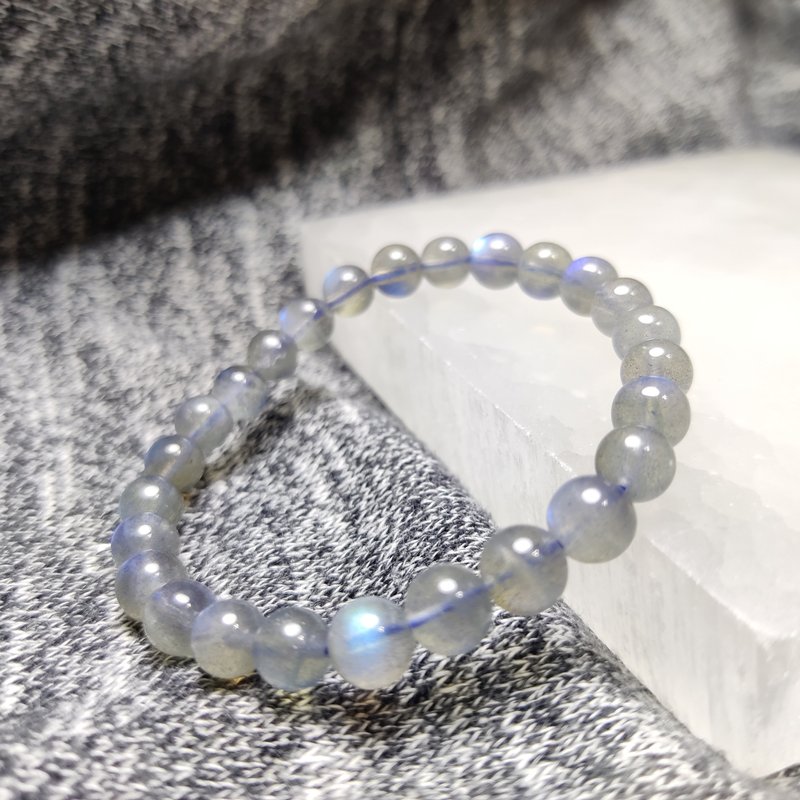 【訂製品】 藍光拉長石 藍光灰月光石 Labradorite 天然水晶 6-10 - 手鍊/手環 - 水晶 