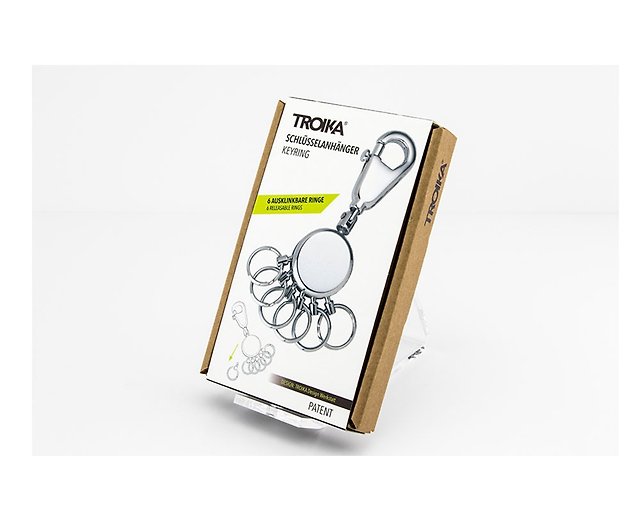Troika Chrome Patent Sign Keychain
